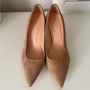 J. Crew Tan Suede Heels